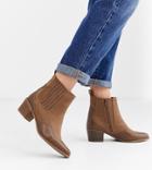 Simply Be Extra Wide Fit Judy Western Boots In Tan