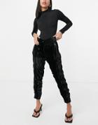 Derek Lam 10 Crosby Velvet Sweatpants In Black