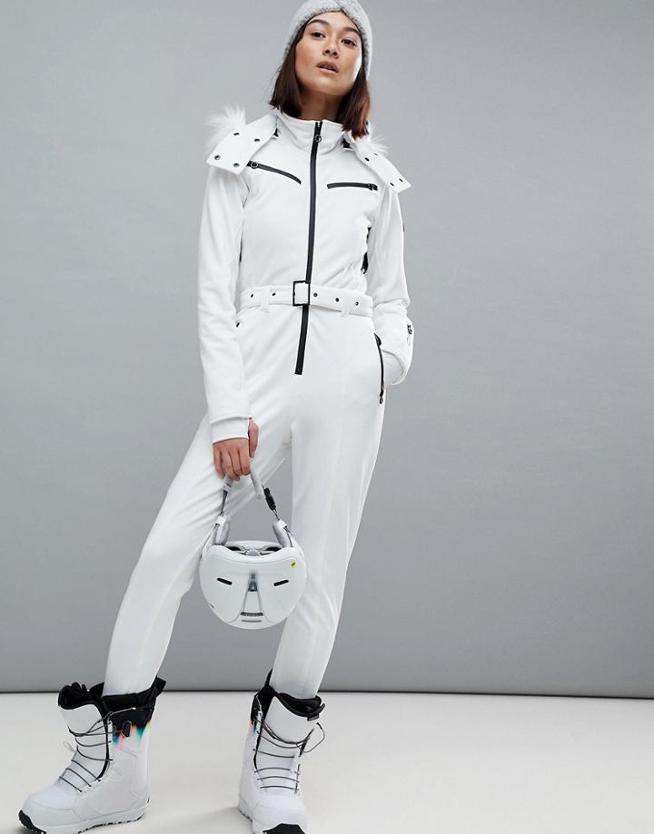 Asos 4505 Ski Jumpsuit In All White - White