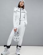 Asos 4505 Ski Jumpsuit In All White - White