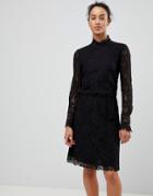 See U Soon Lace Dress With High Neck - Black