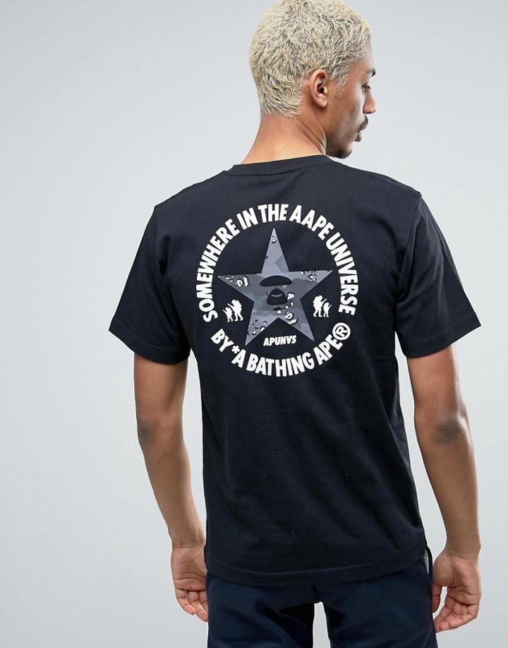 Aape By A Bathing Ape T-shirt With Back Print - Black