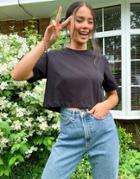 Bolongaro Trevor Cropped Jersey T-shirt In Black