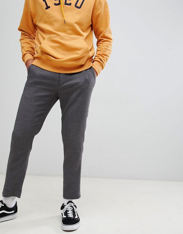 Weekday Arvid Tapered Pants Gray - Black