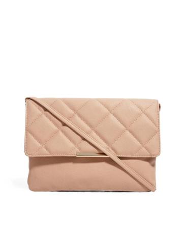 Asos Clutch Bag With Oversized Quilted Flap