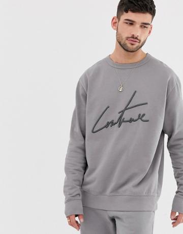 The Couture Club Essential Sweatshirt In Gray