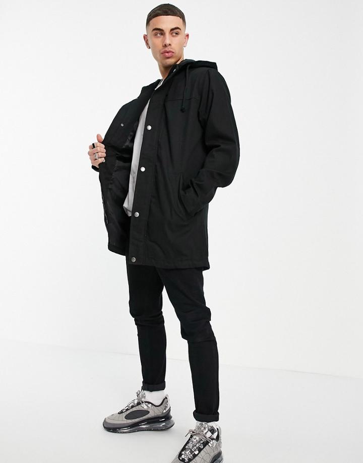 Only & Sons Lightweight Parka In Black
