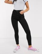 New Look Supersoft Skinny Jeans In Mid Black