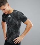 First Short Sleeved Running Seamless T-shirt In Black - Black