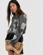 Only Western Paisley Shirt-brown