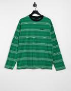 Kickers Long Sleeve Top In Green Stripe