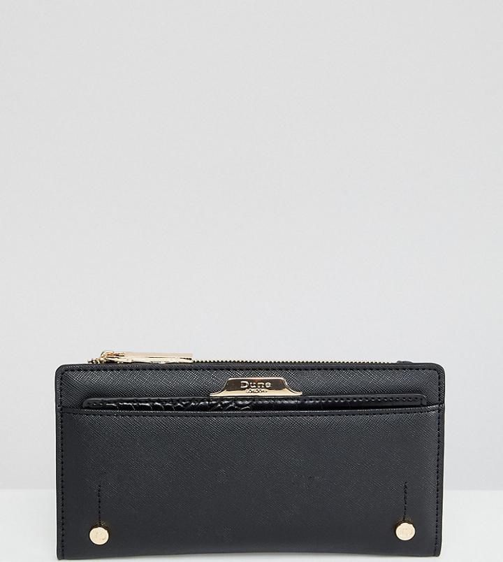 Dune Exclusive Kerrie Black Slim Purse With Removeable Cardholder - Black