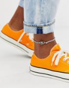 Icon Brand Woven Anklet-silver