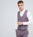 Noak Skinny Suit Vest - Purple
