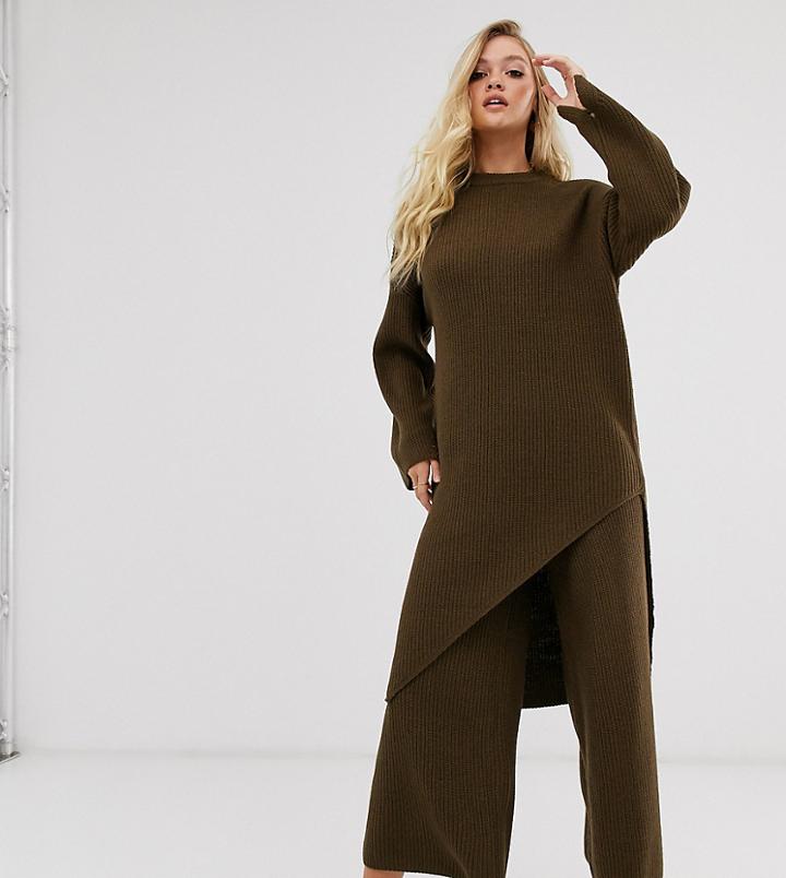 Micha Lounge Split Front Tunic Two-piece-brown