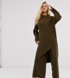 Micha Lounge Split Front Tunic Two-piece-brown