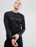 Boss By Hugo Boss Contemporary Sweat Top With Crew Neck - Black