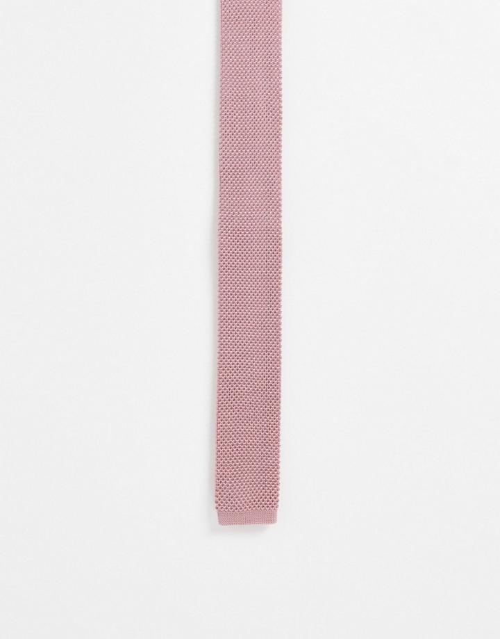 Gianni Feraud Knit Tie In Dusty Pink