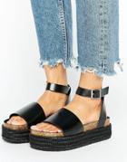 Asos Fergie Two Part Chunky Sandals - Black