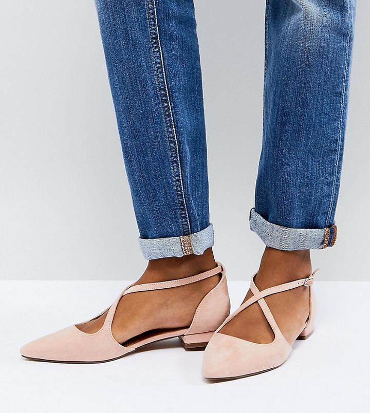 Asos Libertine Pointed Ballet Flats - Orange