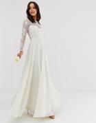 Asos Edition Embroidered & Beaded Wedding Dress - White