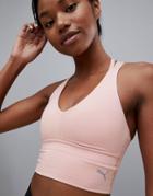 Puma Dance Crop Top With Back Detailling In Pink - Pink