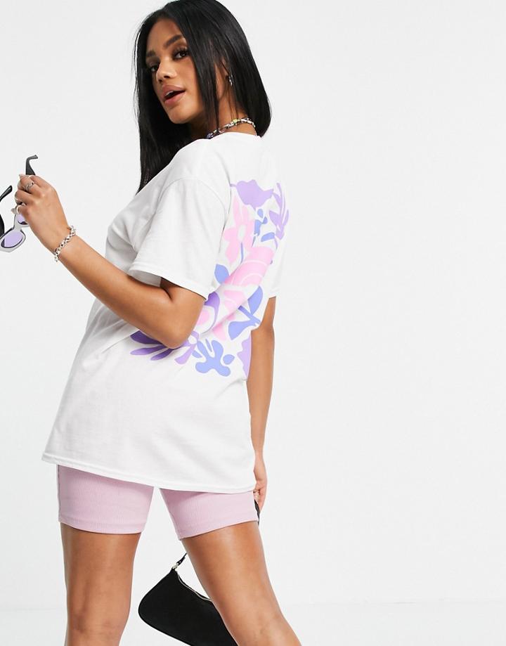 Hnr Ldn Oversized T-shirt With Graphic Back Print In White