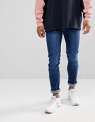Dead Vintage Skinny Jeans In Mid Wash - Blue