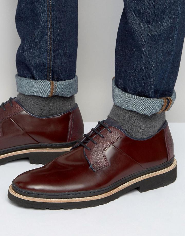 Ted Baker Oktibr Hi Shine Derby Shoes - Red