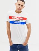 Jack & Jones Originals T-shirt With Body Stripe Branding - White
