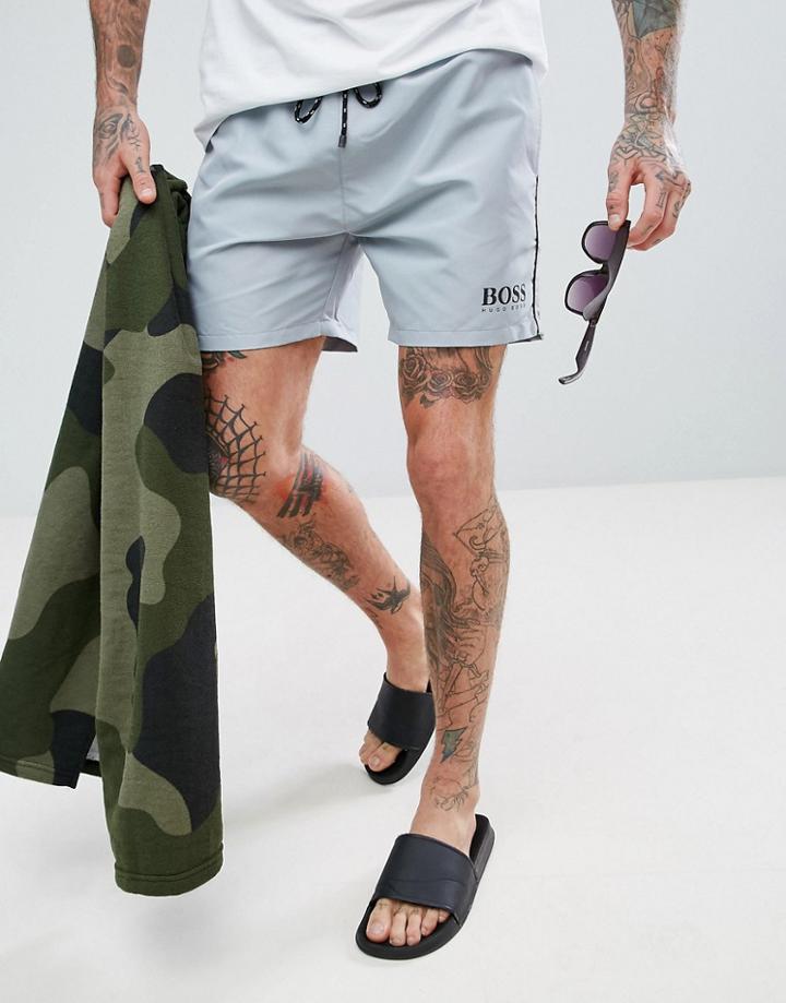 Boss By Hugo Boss Starfish Swim Shorts In Gray - Gray