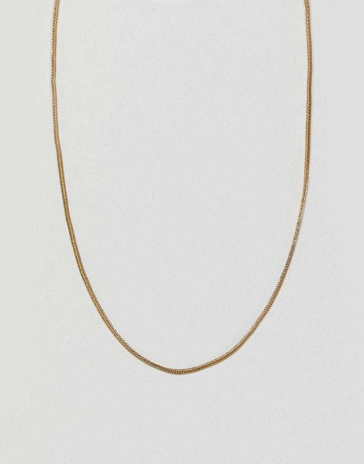 Aetherston Link Chain Necklace In Antique Gold - Gold