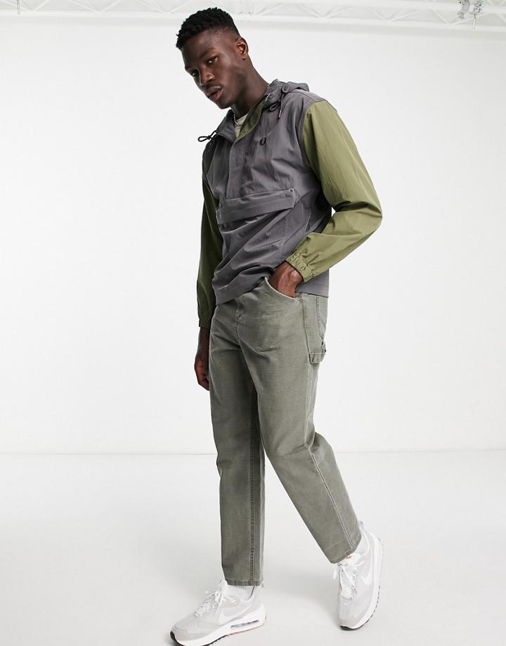 Fred Perry Overhead Windbreaker In Gray