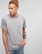 Quiksilver Crosse Key T-shirt In Acid Wash - Gray