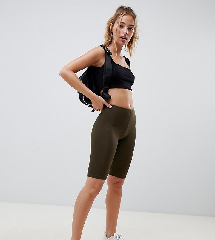 Asos Design Petite Basic Legging Shorts - Green