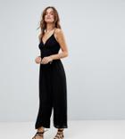 Akasa Wide Leg Beach Jumpsuit - Black