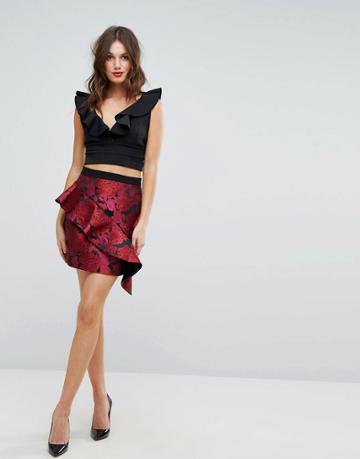 Forever New Mini Skirt In Jaquard - Red