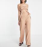 4th & Reckless Tall Satin Pants In Nude-neutral