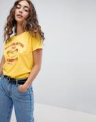 Daisy Street Relaxed T-shirt With Hot Dog Graphic - Yellow