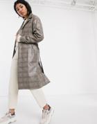 Rains Check Belted Overcoat