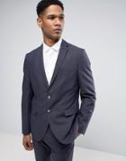 Selected Homme Slim Suit Jacket In Linen Mix - Navy