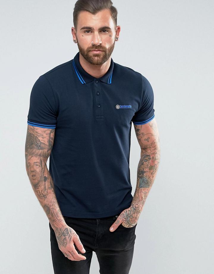 Lambretta Twin Tipping Polo Shirt - Navy