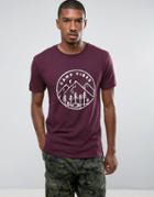 Poler T-shirt With Camp Vibes Logo - Purple