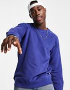 Only & Sons Crew Neck Sweat In Washed Blue - Part Of A Set-navy