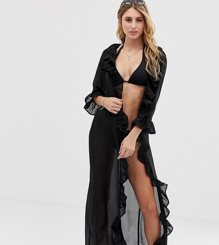 Akasa Exclusive Maxi Black Beach Caftan