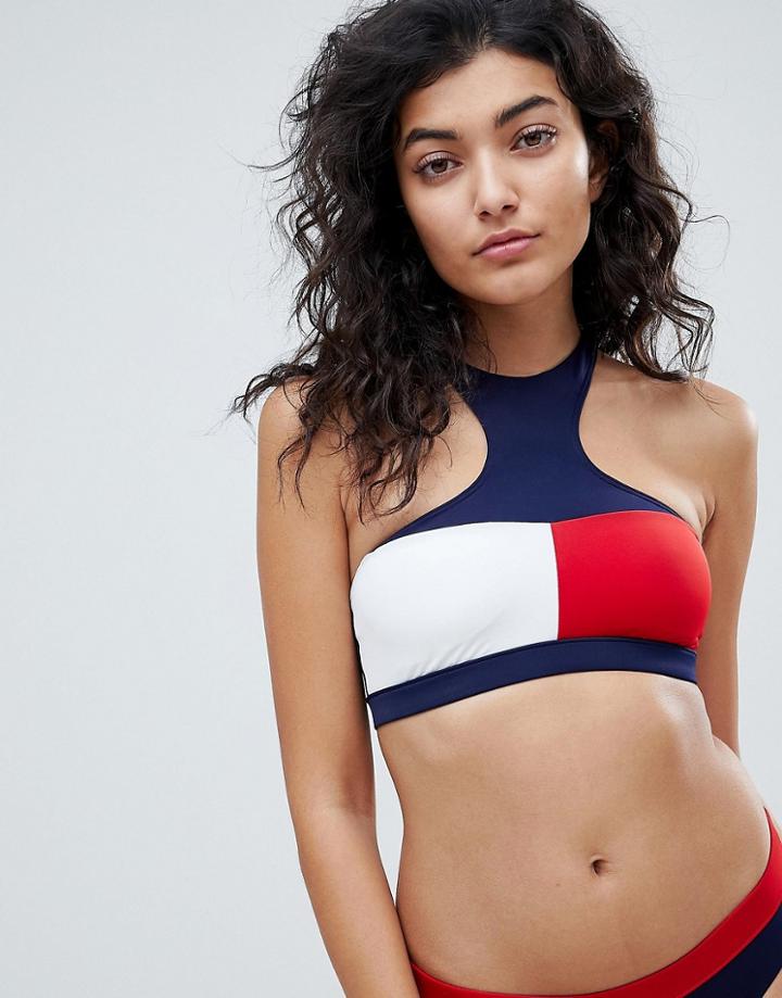 Tommy Hilfiger Crop Top Bikini Top - Multi