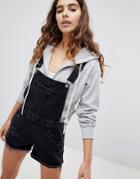 Bershka Denim Overalls - Black