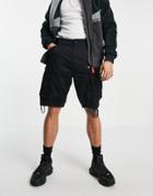 G-star Rovic Relaxed Fit Cargo Shorts With Zip Detail In Black