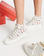 Converse Chuck 70 Hi Return To Festival Embroidered Canvas Sneakers In Desert Sand-white