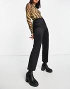 Asos Design Slim Leg Disco Pants In Black